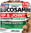 Glucosamine for Dogs - 170 Chews - Hip and Joint Supplement for Dogs - Glucosamine Chondroitin Chews - Joint Pain Relief Supplement with MSM - Advanced Health - Mobility Support - Made in USA 🍁 All In One Marketplace Canada