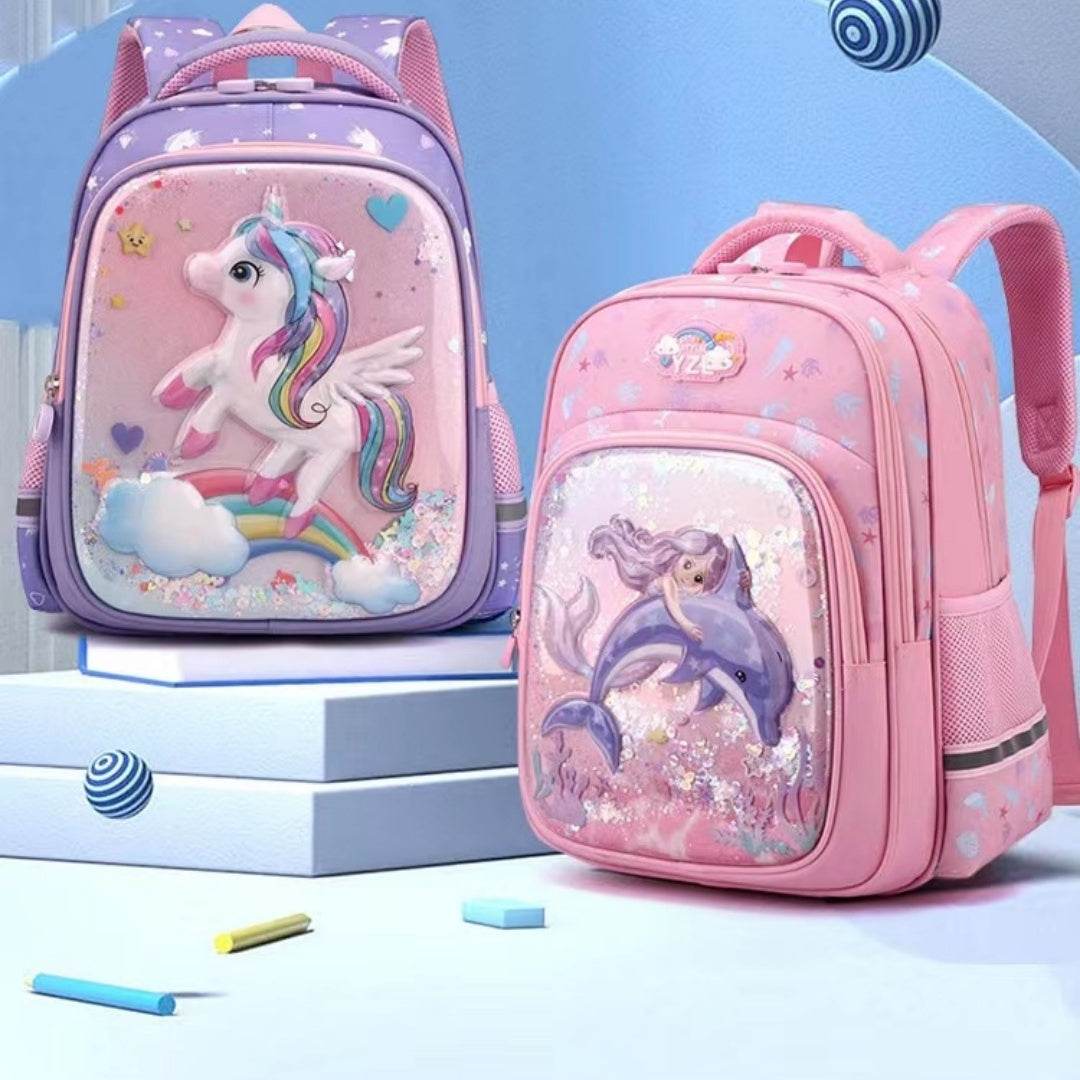 Primary School Cute Cartoon Mermaid Girls Backpack
