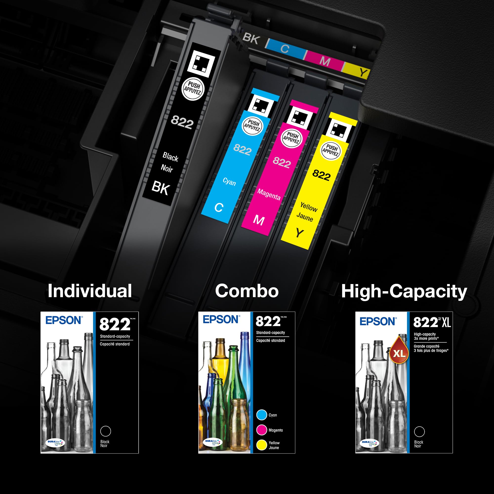Epson 822 Genuine Ink Cartridge XL Black and Standard Color Combo Pack 🍁 All In One Marketplace Canada