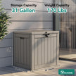 YITAHOME 31 Gallon Outdoor Storage Deck Box, Waterproof Resin Package Delivery and Storage Box with Lockable Lid for Patio Furniture Cushions, Pool Accessories, Garden Tools, Taupe 🍁 All In One Marketplace Canada