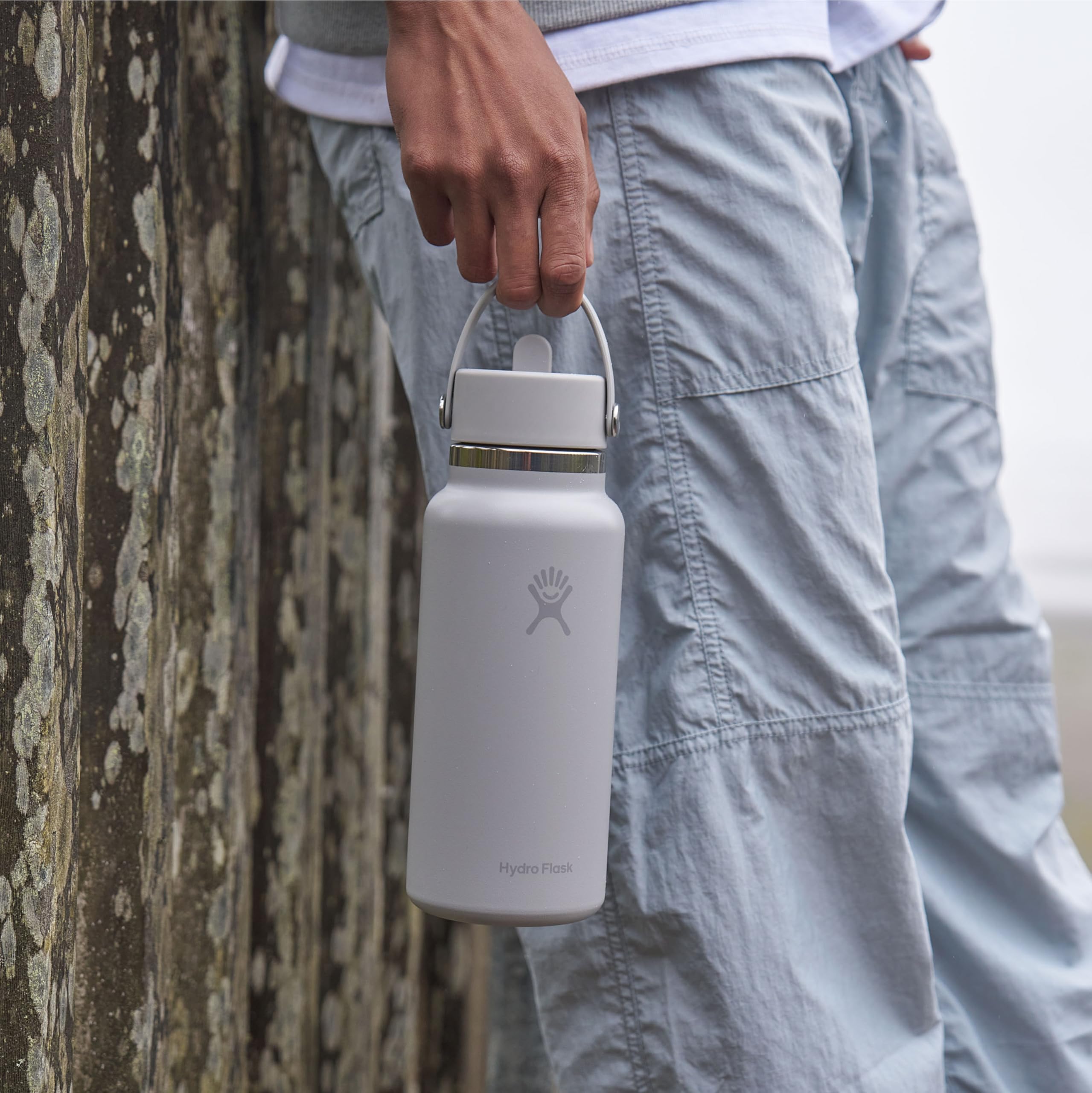 Hydro Flask 32 Oz Stainless Steel Wide Mouth Water Bottle with Leakproof Flex Straw Cap, Trillium 🍁 All In One Marketplace Canada