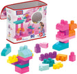 MEGA BLOKS First Builders Toddler Blocks Toys Set, Big Building Bag Collection with 80 Pieces and Storage, Pink, Ages 1+ Years 🍁 All In One Marketplace Canada