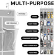 SimpleHouseware Crystal Clear Over The Door Hanging Shoe Organizer, 24 Pockets, Grey (162.6 cm H x 48.6 cm W) 🍁 All In One Marketplace Canada
