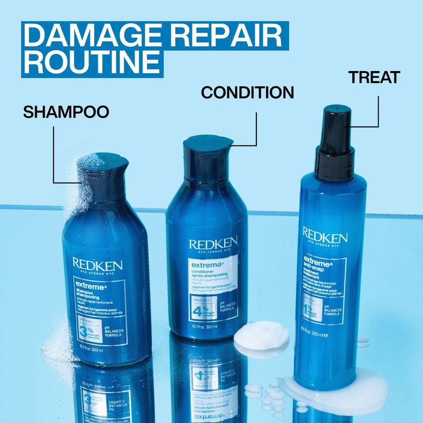 Redken Extreme Shampoo For Dry Damaged Hair, Infused With Proteins to Strengthen And Repair, Prevent Breakage, 300ml 🍁 All In One Marketplace Canada