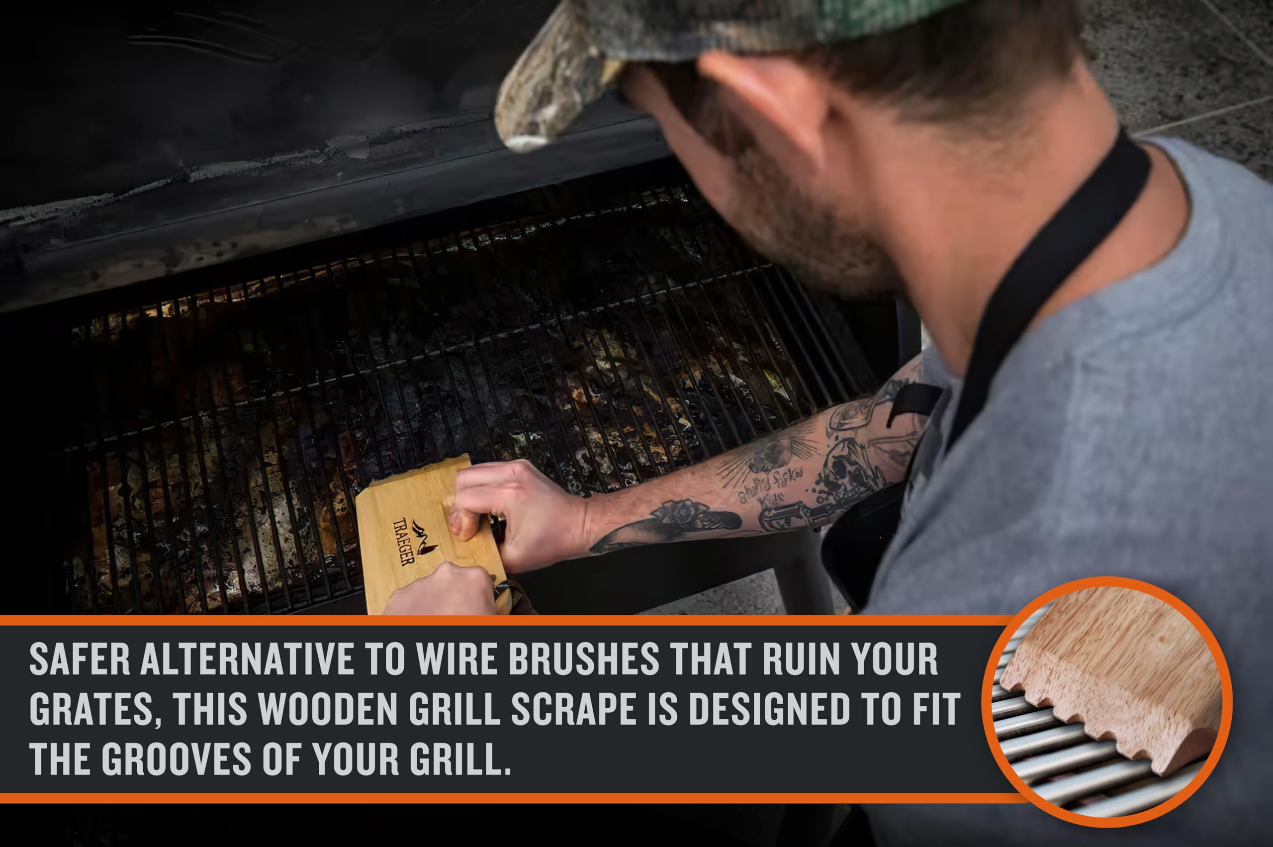 Traeger BAC454 Wooden Scape Grill Scraper, Wood 🍁 All In One Marketplace Canada