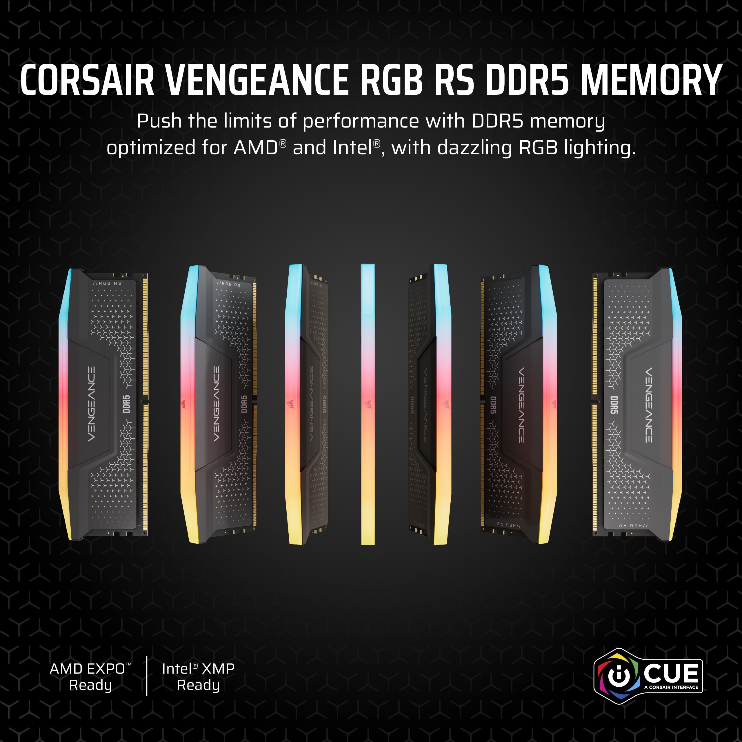 CORSAIR Vengeance RGB RS DDR5 RAM 32GB (2x16GB) Up to 6000MHz CL36-44-44-96 1.35V AMD Expo Intel XMP Computer Desktop Memory – Gray (CMG32GX5M2E6000Z36) 🍁 All In One Marketplace Canada