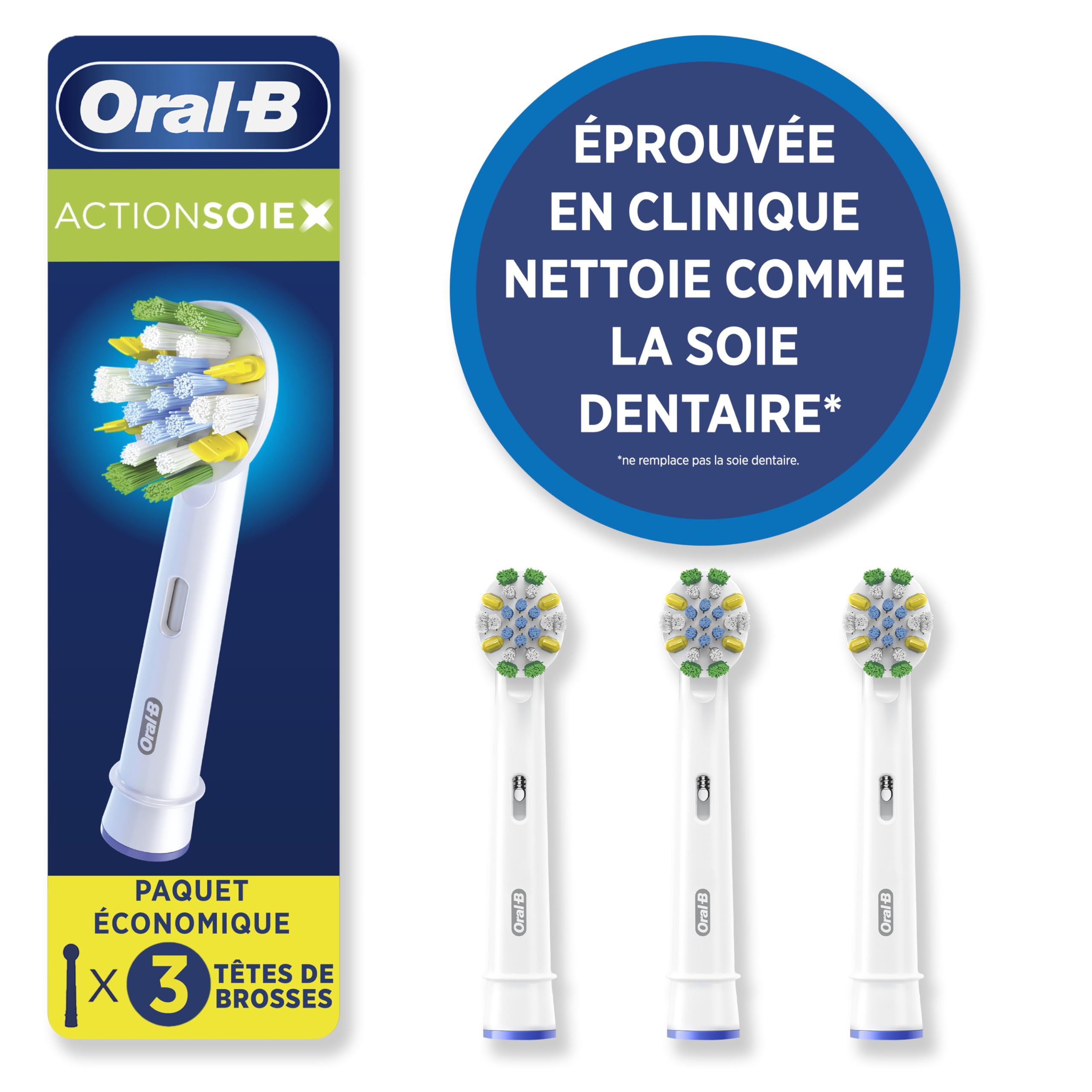 Oral-B FlossAction XFilaments Electric Toothbrush Replacement Brush Heads Refill, white (3 count) 🍁 All In One Marketplace Canada