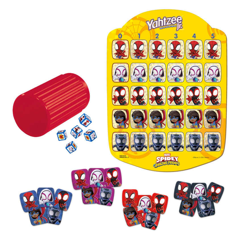 Hasbro Yahtzee Jr.: Marvel Spidey and His Amazing Friends Edition Board Game for Kids Ages 4 and Up, Counting and Matching Game for Preschoolers, English 🍁 All In One Marketplace Canada