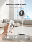 PELONIS Pedestal Fan, Air Circulator, Ultra OmniFlow (135°+90°Auto Oscillation), Quiet Floor Fan with 3 Speeds, Remote, 7H Timer, Memory Function, Adjustable Height, Standing Fan for Bedroom 🍁 All In One Marketplace Canada