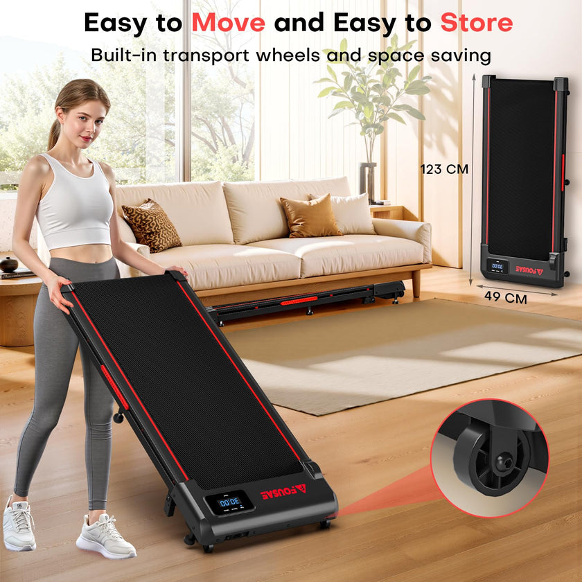 Walking Pad, FOUSAE 3 in 1 Max 6.2 MPH Treadmill for Home with Double Frame 330 LB Weight Capacity, Powerful 2.5 HP Wider Belt Walking Pad with 9% Incline, 12 HIIT Programes, Magnetic Remote Control 🍁 All In One Marketplace Canada