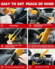 Tevlaphee Steering Wheel Lock Anti-Theft Car Device Heavy Duty Security Car Lock Antitheft Locking Devices Great Deterrent Adjustable Car Wheel Lock Anti Theft for Vehicle Truck with 3 Keys(Yellow) 🍁 All In One Marketplace Canada