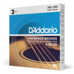D'Addario EJ16 Phosphor Bronze Acoustic Guitars Strings 3 Pack - Light 12-53 🍁 All In One Marketplace Canada