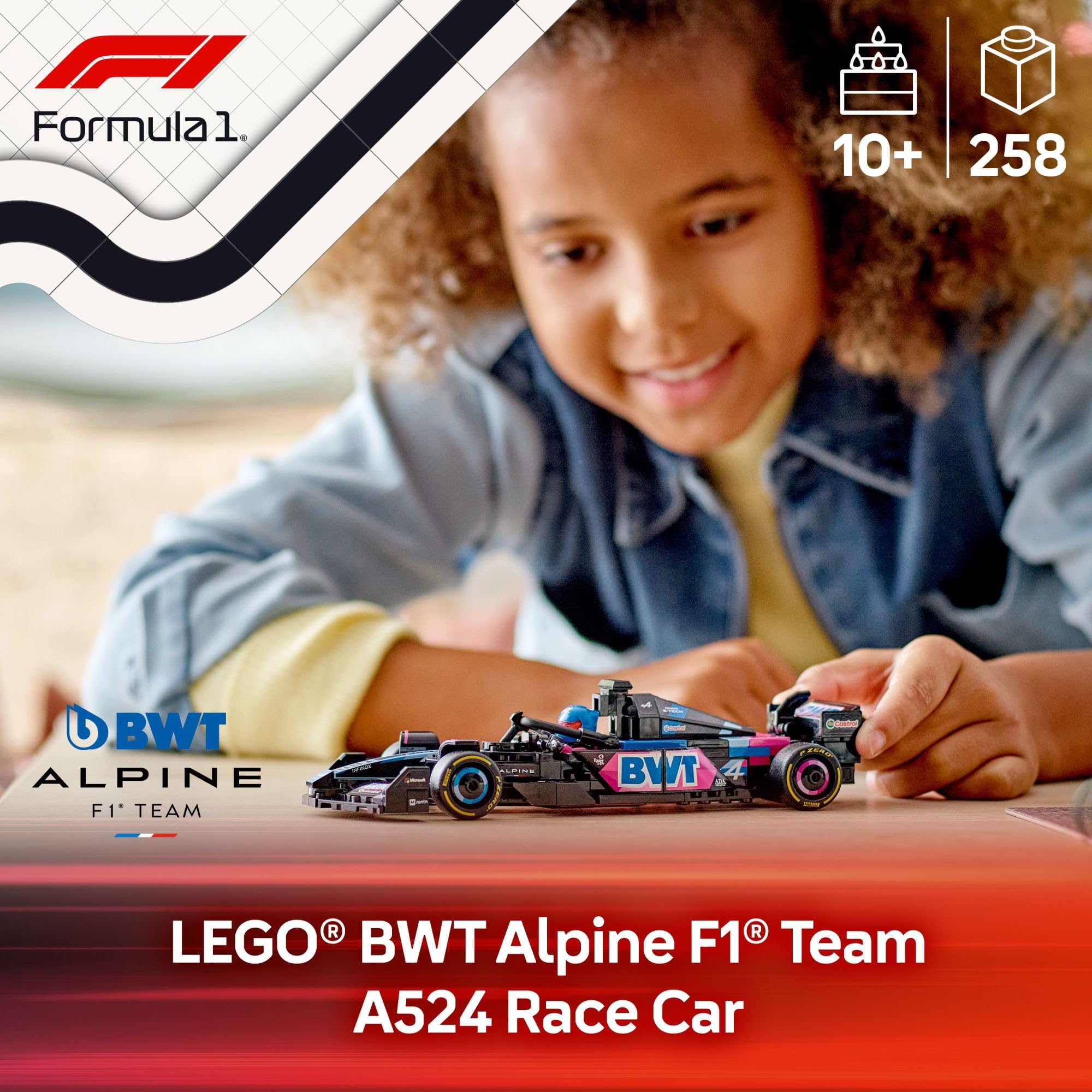 LEGO Speed Champions BWT Alpine F1 Team A524 Race Car Toy - Building Set for Kids, Boys & Girls, Ages 10+ - Toy Car for F1 Fans - Gift Idea for Birthday - 77248 🍁 All In One Marketplace Canada