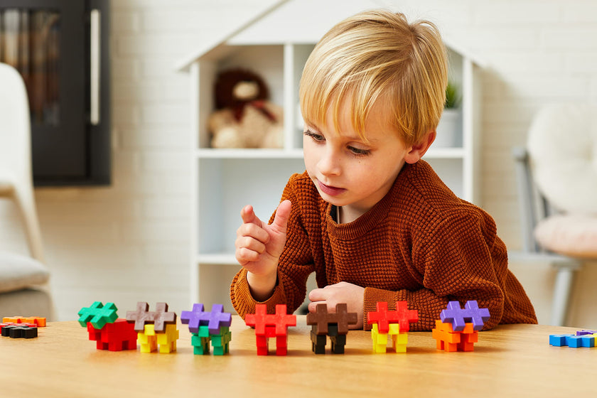 PLUS PLUS - 100 Pcs 30 x 50 mm Big Basic Colors Mix Building Blocks 🍁 All In One Marketplace Canada