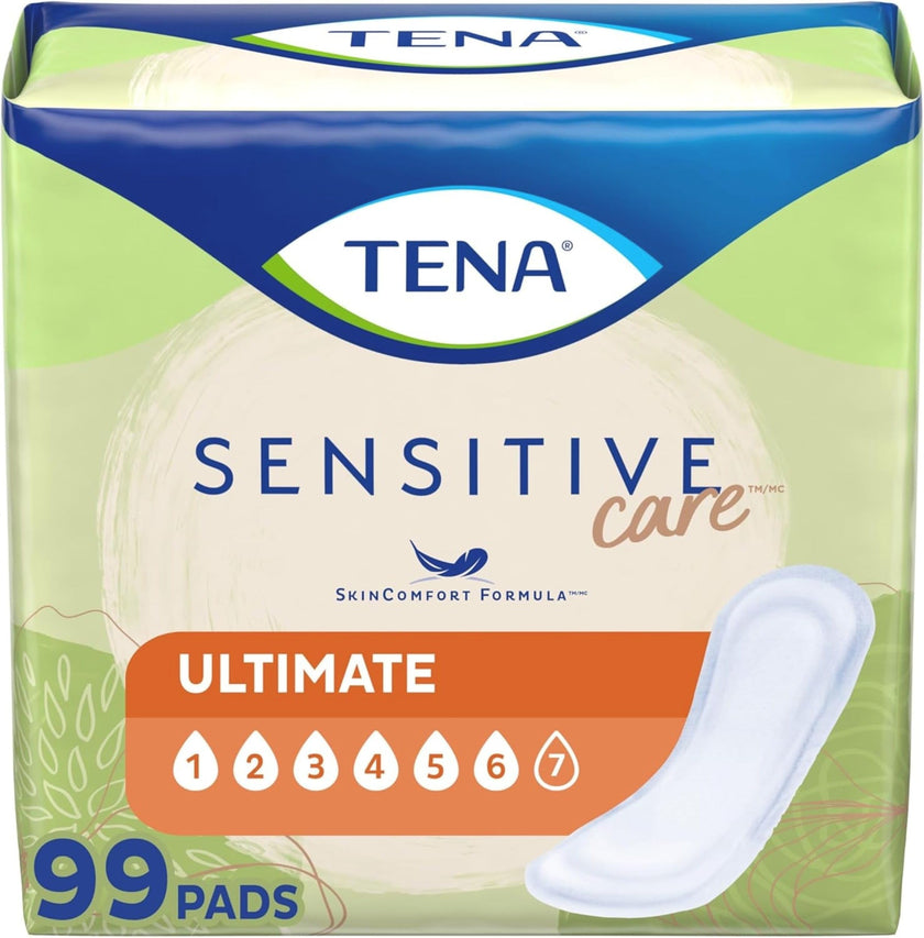 TENA Sensitive Care Ultimate Incontinence Pad for Women, Postpartum and Bladder Control, 99 Count 🍁 All In One Marketplace Canada