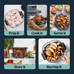 Ninja Crispi Pro 6-in-1 Glass Air Fryer | 6qt & 2.5qt Glass Containers with Storage Lids | Non-Toxic | Meal Prep, Microwave, Freezer & Dishwasher Safe | Air Fry, Bake & More | Cyberspace | AS101CCY 🍁 All In One Marketplace Canada