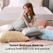 Bedsure Satin Pillow Cases Queen Size 2 Pack - Similar to Silk Pillow Cases, Silky Pillowcase Covers for Hair and Skin with Envelope Closure, Gifts for Women Men, Beige, 20x30 Inches 🍁 All In One Marketplace Canada
