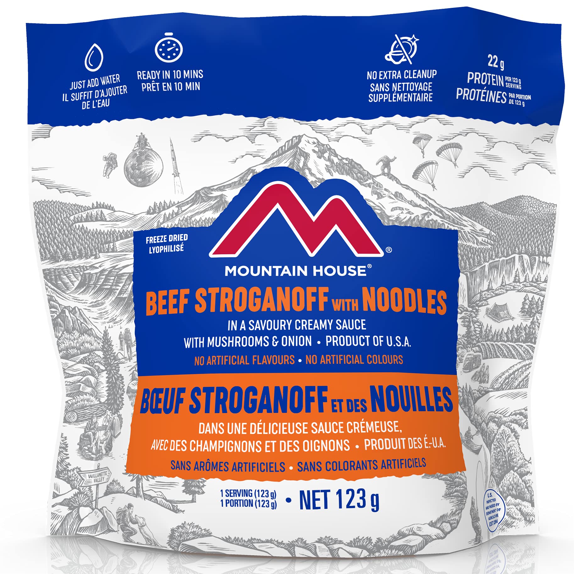 Mountain House Beef Stroganoff, Freeze Dried Emergency Food, Single Pouch 🍁 All In One Marketplace Canada