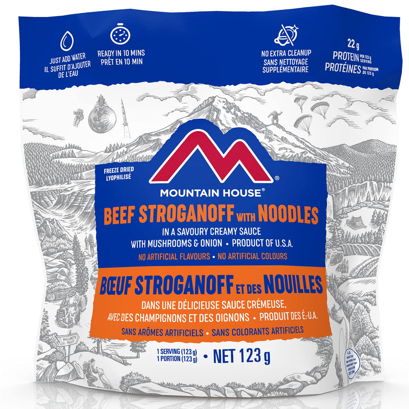 Mountain House Beef Stroganoff, Freeze Dried Emergency Food, Single Pouch 🍁 All In One Marketplace Canada