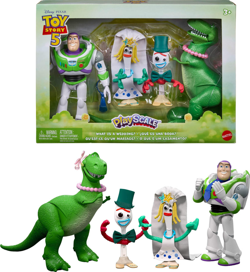 Mattel Disney and Pixar Toy Story 5 What is a Wedding? 4 Figure Pack with Accessories, Playscale Story Pack 🍁 All In One Marketplace Canada