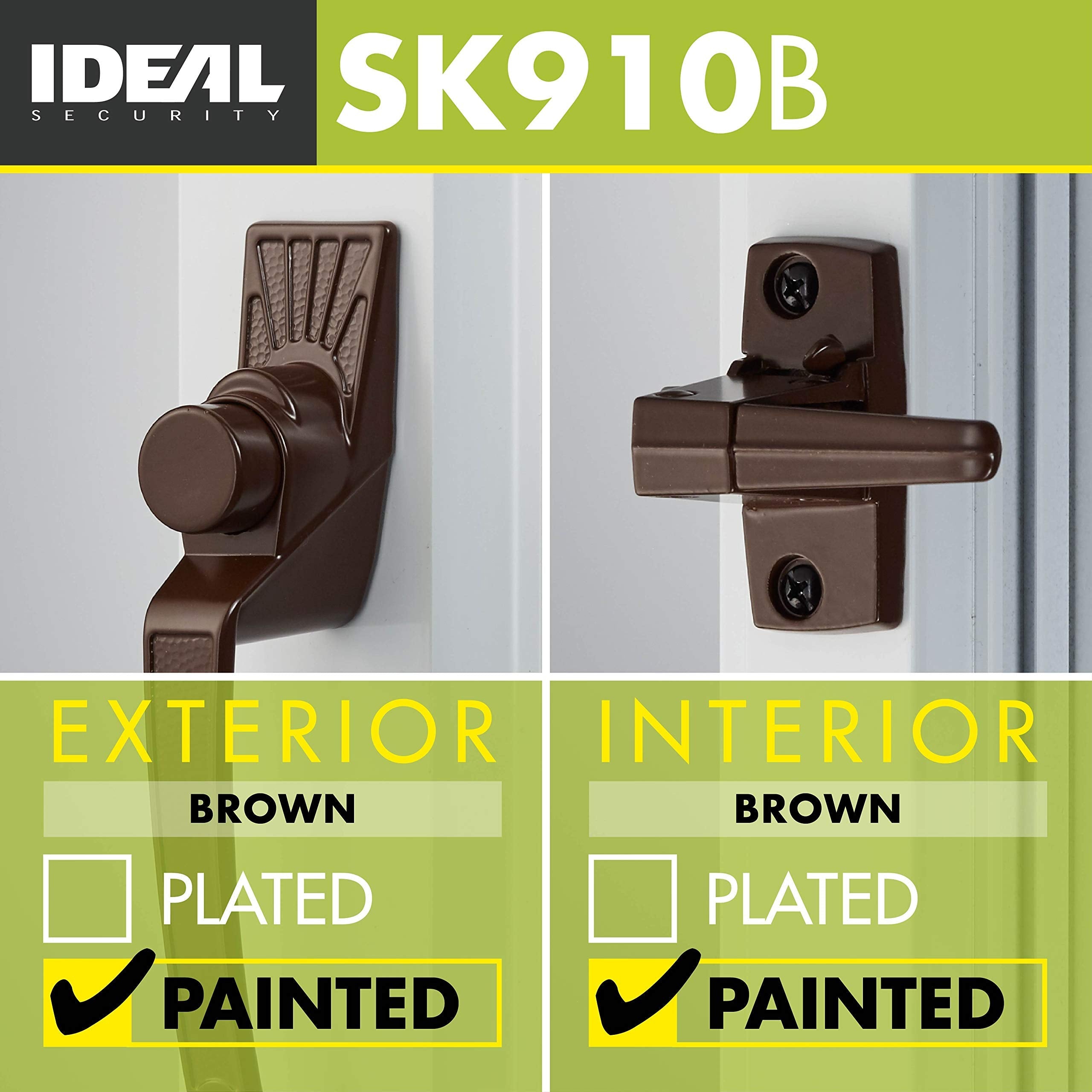 Ideal Security Model 910 Classic Push Button Handle with Latch for Storm Door and Screen Door, Brown 🍁 All In One Marketplace Canada