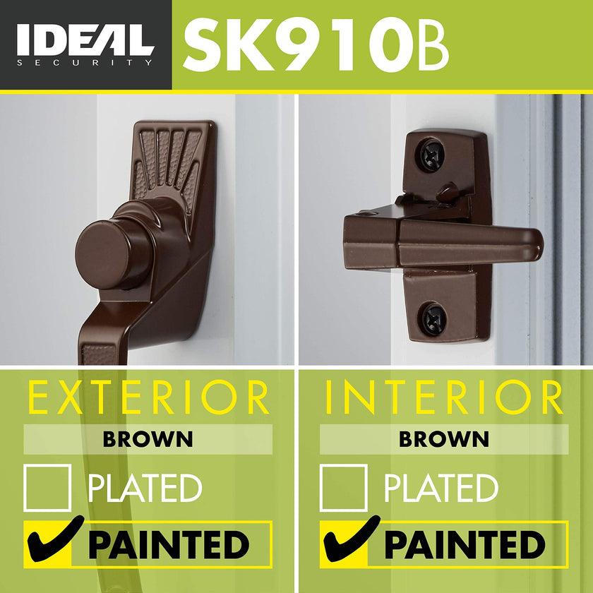Ideal Security Model 910 Classic Push Button Handle with Latch for Storm Door and Screen Door, Brown 🍁 All In One Marketplace Canada