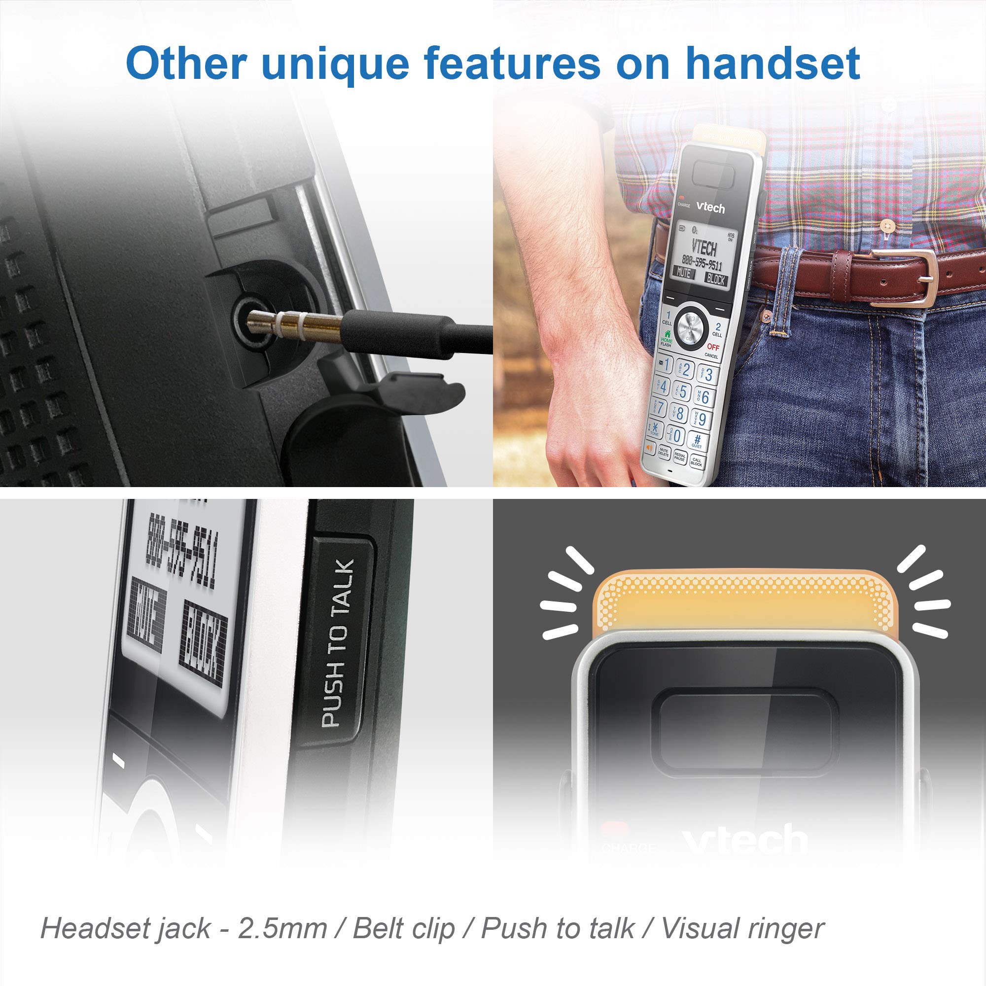 VTech IS8151-5 Answering System with 5 Handsets, Connect to Cell and Super Long Range (IS8151-5S) 🍁 All In One Marketplace Canada