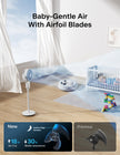 PELONIS Pedestal Fan, Air Circulator, Ultra OmniFlow (135°+90°Auto Oscillation), Quiet Floor Fan with 3 Speeds, Remote, 7H Timer, Memory Function, Adjustable Height, Standing Fan for Bedroom 🍁 All In One Marketplace Canada