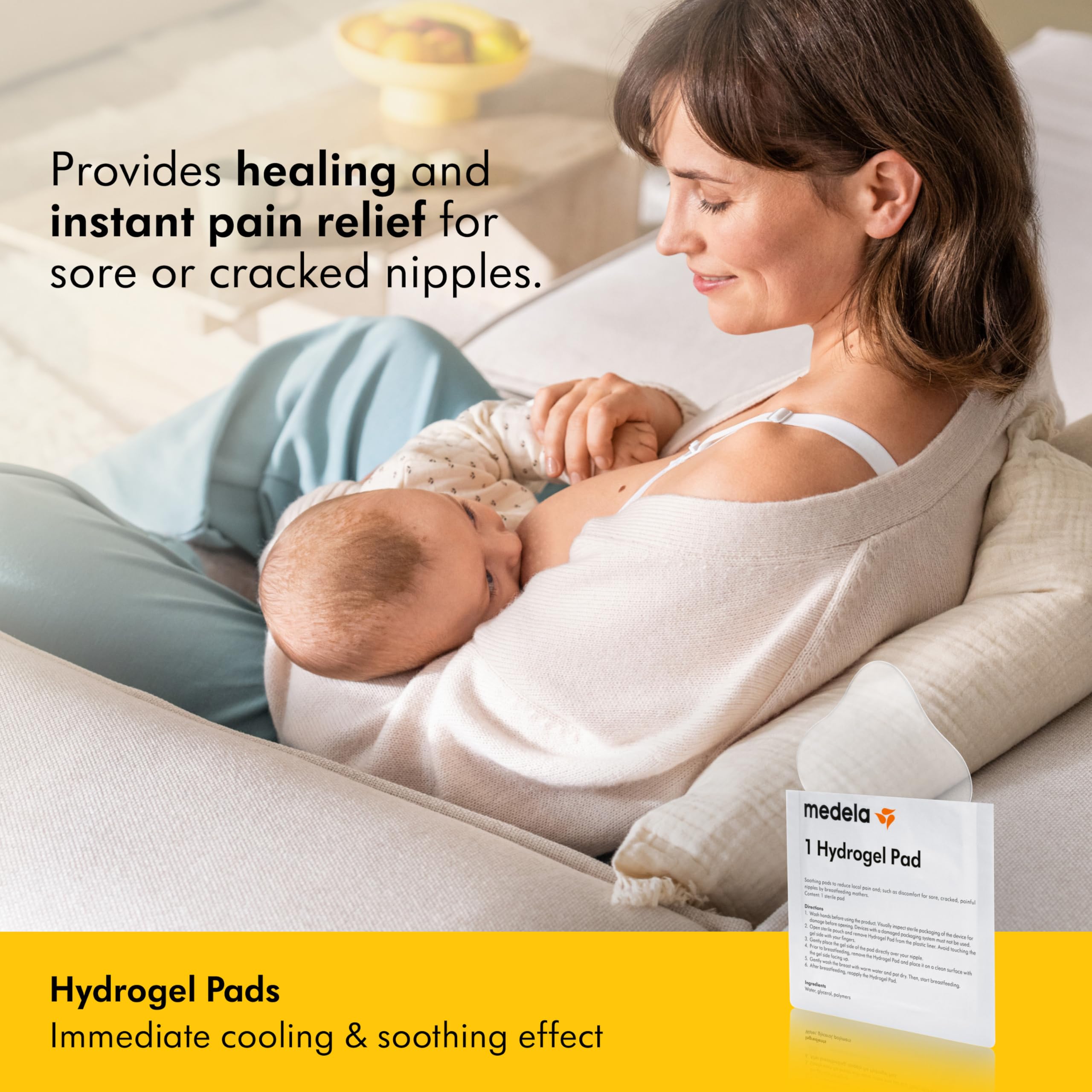 Medela Hydrogel Pads, Instant Pain Relief for Cracked or Sore Nipples from Breastfeeding and Pumping, Cooling Moisture Supports Natural Healing, Pack of 4 🍁 All In One Marketplace Canada