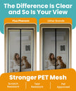 Flux Phenom Magnetic Screen Door - Bugs Out, Breeze in - 9min Install Auto-Sealing Heavy Duty Double Stitched Mesh, 52 Magnets, Hands Free Sliding & Patio Doors Net, Pet & Kid Friendly, 38 x 82 Inch 🍁 All In One Marketplace Canada