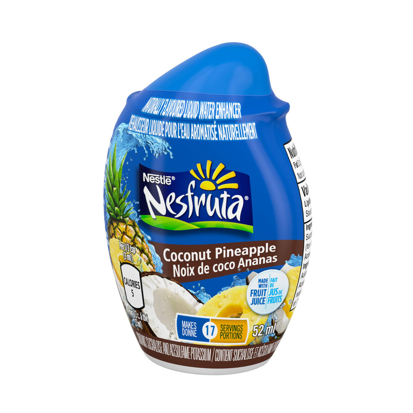 NESFRUTA Coconut Pineapple Liquid Water Enhancer, 12 Bottles, 624 ml 🍁 All In One Marketplace Canada
