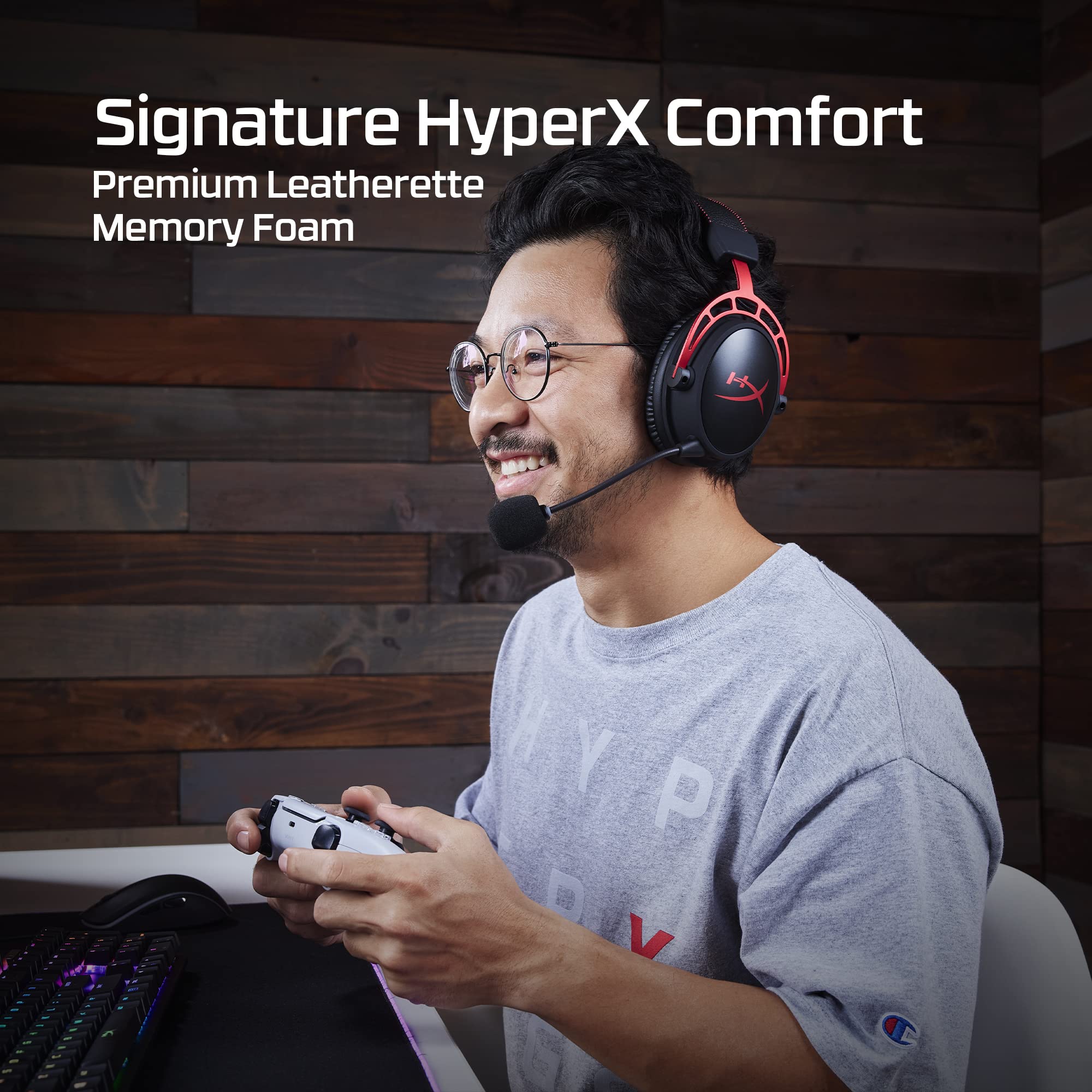 HyperX Cloud Alpha Wireless - Gaming Headset for PC, 300-hour battery life, DTS Headphone:X Spatial Audio, Memory foam, Dual Chamber Drivers, Noise-canceling mic, Durable aluminum frame,Red 🍁 All In One Marketplace Canada