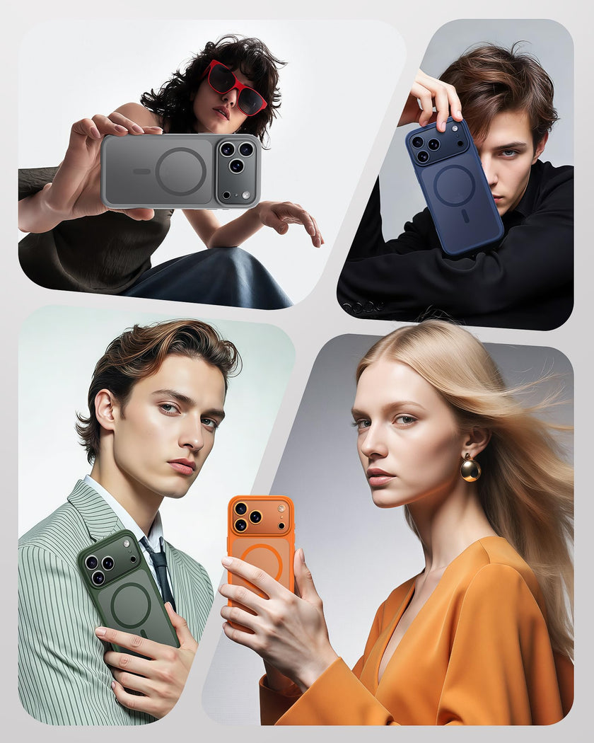 TOCOL Case for Phone 17 Pro, Full Camera Protection, Built-in Magnets, Compatible with Magsafe, Drop Protection, Translucent Matte Phone Case for Phone 17 Pro 6.3 inch (Dark Blue) 🍁 All In One Marketplace Canada