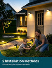 Linkind Solar Lights Outdoor Waterproof IP67, StarRay Dusk-to-Dawn Outdoor Solar Lights, 3 Lighting Modes Solar Spot Lights Outdoor for Garden, Yard, Landscape (Warm White, 4 Pack) 🍁 All In One Marketplace Canada