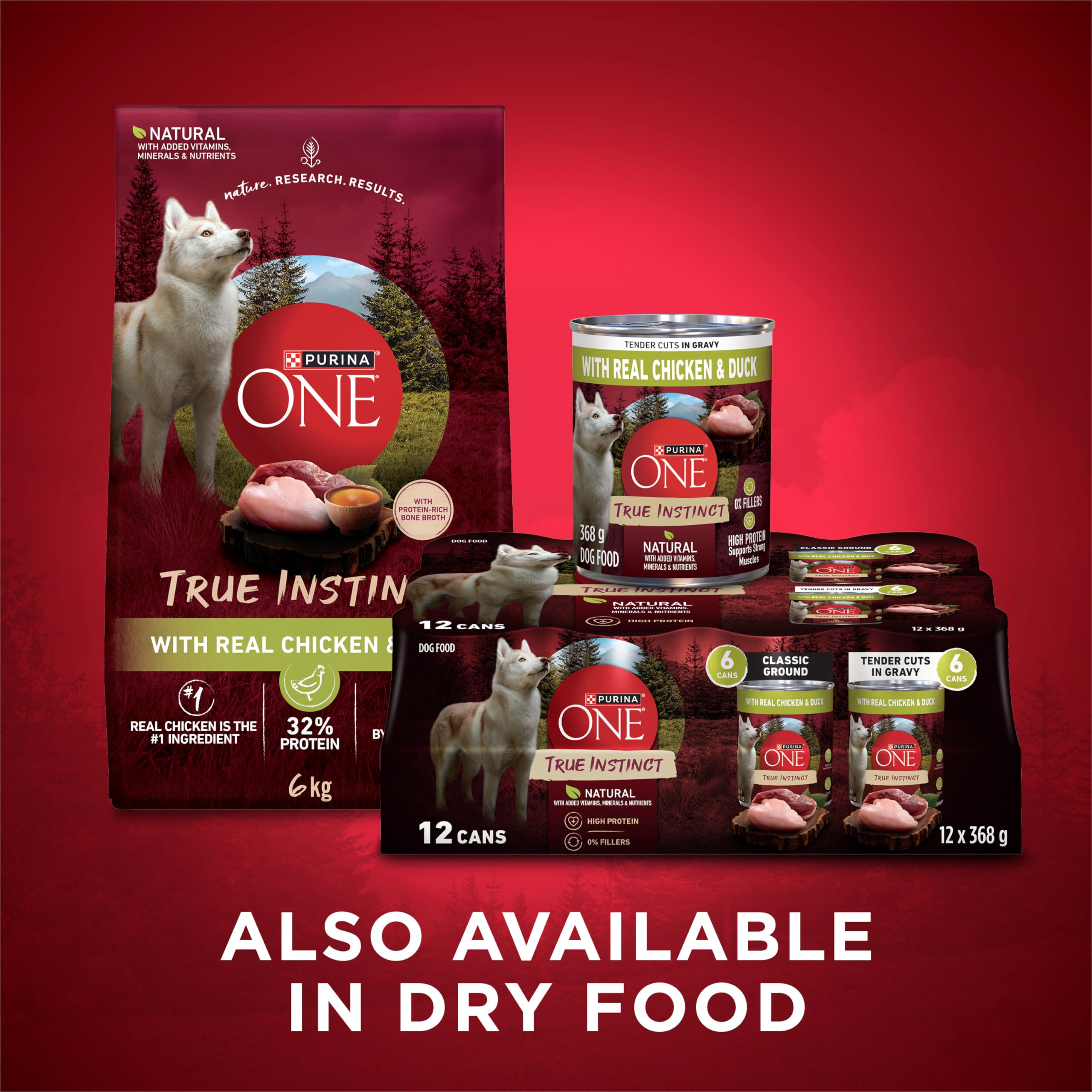 Purina ONE True Instinct Wet Dog Food, in Gravy Variety Pack 368g (6 Pack) 🍁 All In One Marketplace Canada
