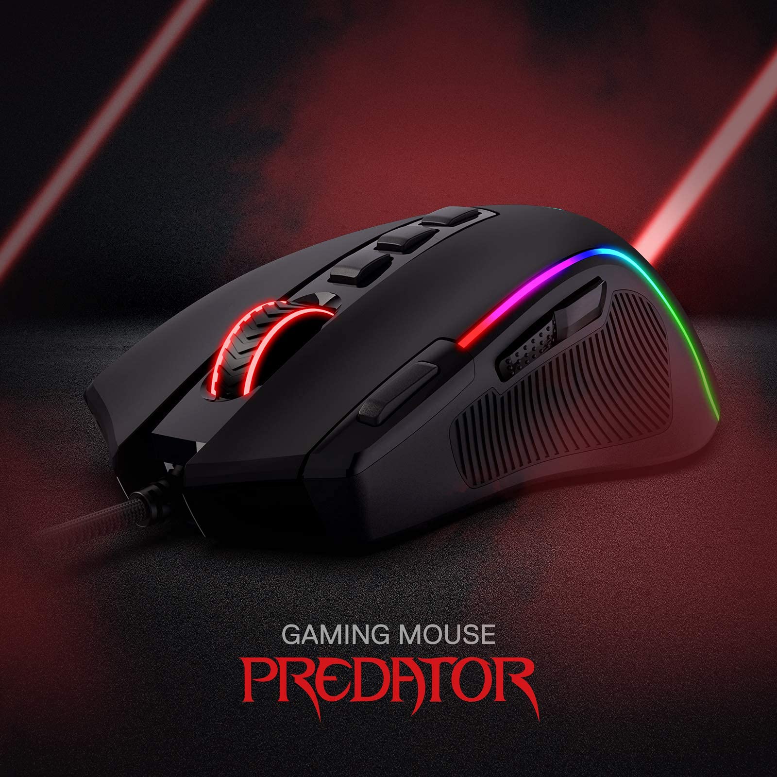 Redragon M612 Predator RGB Gaming Mouse, 8000 DPI Wired Optical Mouse with 11 Programmable Buttons & 5 Backlit Modes, Software Supports DIY Keybinds Rapid Fire Button 🍁 All In One Marketplace Canada