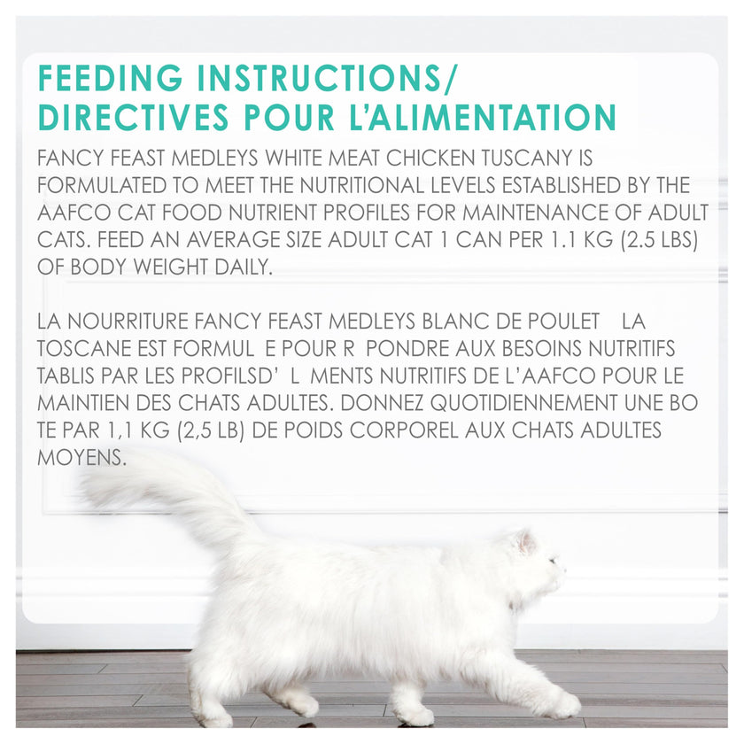 Fancy Feast Medleys Wet Cat Food, White Meat Chicken Tuscany 85g (24 Pack) 🍁 All In One Marketplace Canada