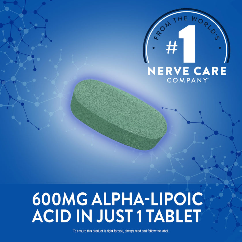 Nervive Nerve Relief, Helps Relieve Pain associated with Peripheral Neuropathy, Alpha Lipoic Acid ALA, Vitamins B1-Thiamine, B6, & B12, Turmeric, Ginger, 30-Day Supply, 30 Count 🍁 All In One Marketplace Canada
