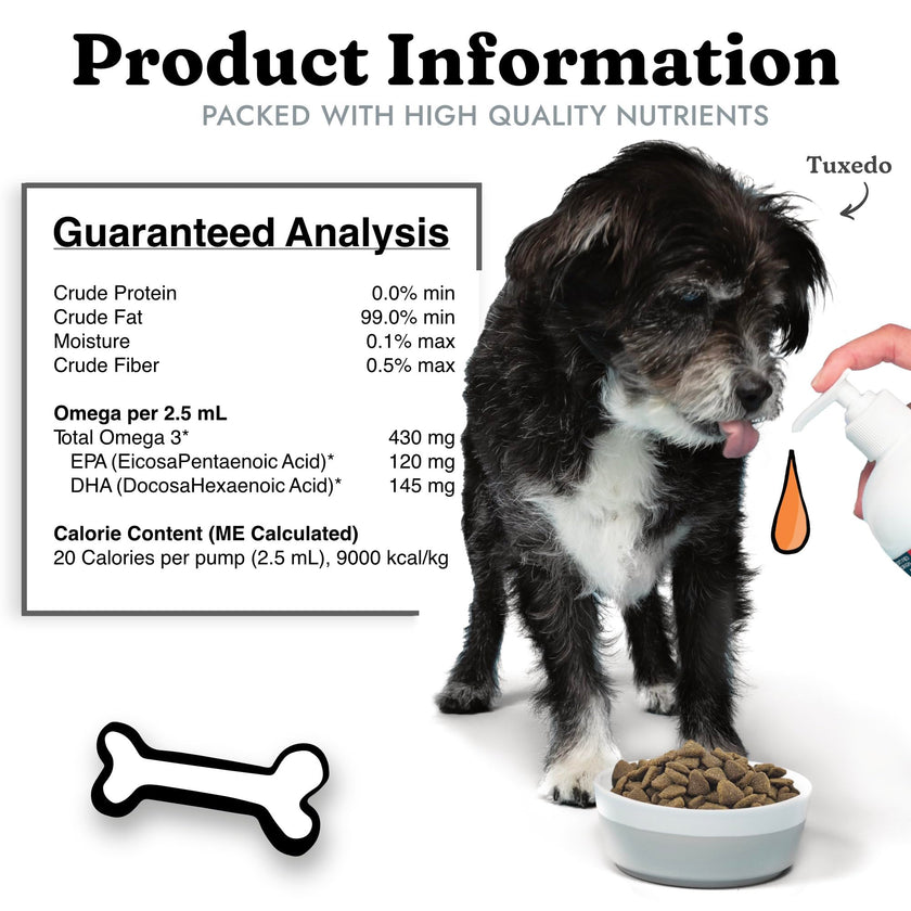 Salmon Oil for Dogs 946 mL - Healthy Skin & Coat, Fish Oil, Omega 3 EPA DHA, Liquid Food Supplement for Pets, All Natural, Supports Joint & Bone Health, Natural Allergy & Inflammation Defense 🍁 All In One Marketplace Canada