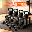 Yes4All Solid Cast Iron Kettlebell Weights Set – Great for Full Body Workout and Strength Training – Kettlebell 25 lbs (Black) 🍁 All In One Marketplace Canada