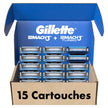 Gillette Men's Razor Blade Refills, 13 Mach3 Cartridges + 2 Mach3 Turbo Cartridges Blue, Total Pack of 15 🍁 All In One Marketplace Canada