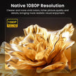 HAPPRUN Native 1080P Bluetooth Projector, Full HD Portable Outdoor Movie Projector with Built-in Speaker, Compatible with Smartphone, HDMI, USB, AV, Fire Stick, PS5 for Home, Bedroom, Outdoor Use 🍁 All In One Marketplace Canada