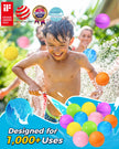 Reusable Water Bomb Balloons, Silicone Water Splash Ball with Mesh Bag, Quick Self-Sealing Water Bomb for Kids Adults Outdoor Activities Water Games Toy Outside Summer Fun Party Supplies (12Pack) 🍁 All In One Marketplace Canada