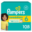 Pampers Swaddlers Diapers, Size 6 (23-44 lbs), 108 Count, Absorbent, Keeps Baby Dry and Comfortable, Skin Safe Disposable Baby Diaper 🍁 All In One Marketplace Canada