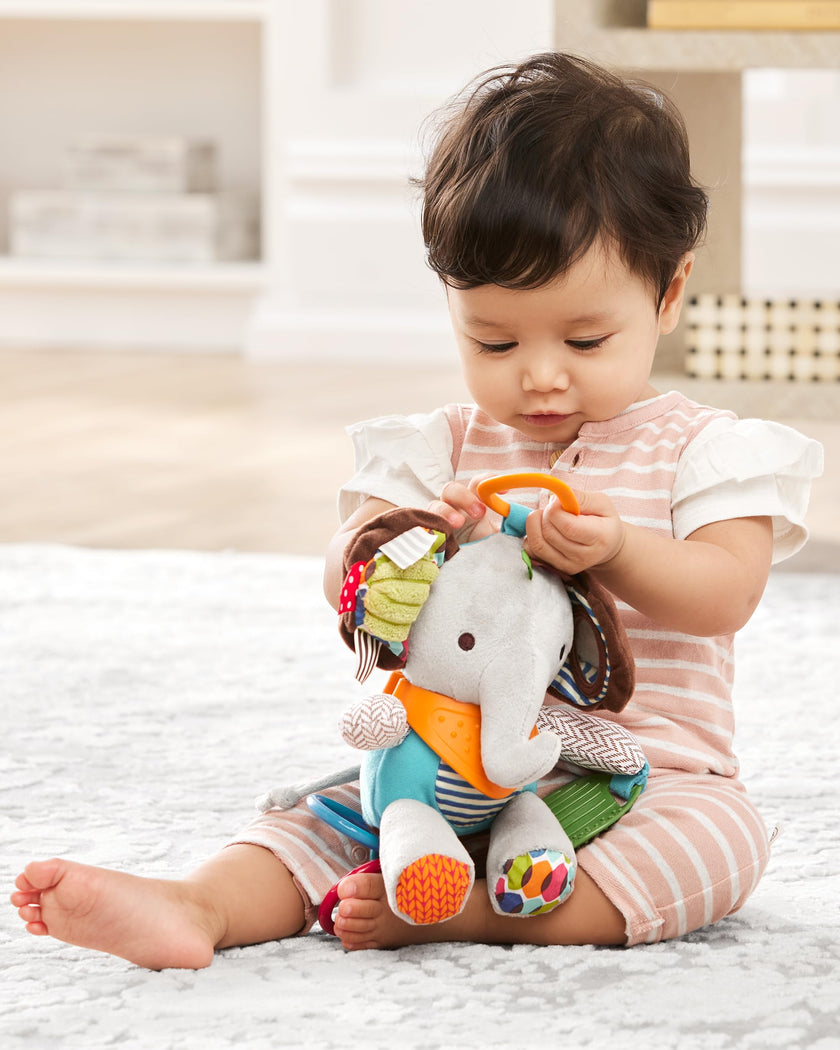 Skip Hop Bandana Buddies Baby Activity and Teething Toy with Multi-Sensory Rattle and Textures, Elephant 🍁 All In One Marketplace Canada