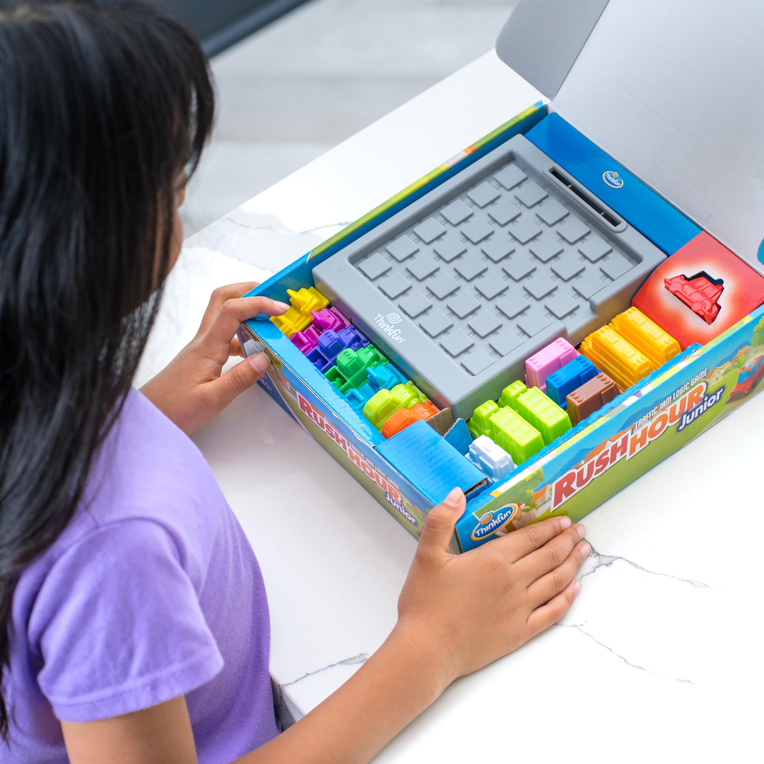 ThinkFun Rush Hour Junior - Classic Traffic Jam Logic Game | New Look for 2024 | STEM Toy for Kids | Engaging Puzzles for Ages 5 and Up | Junior Edition of the International 🍁 All In One Marketplace Canada