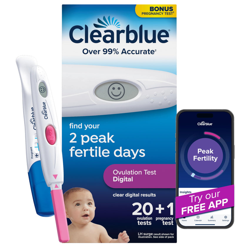 Clearblue Digital Ovulation Test Predictor Kit, Plus Bonus Rapid Detection Pregnancy Test, 20 Ovulation Tests & 1 Pregnancy Test 🍁 All In One Marketplace Canada