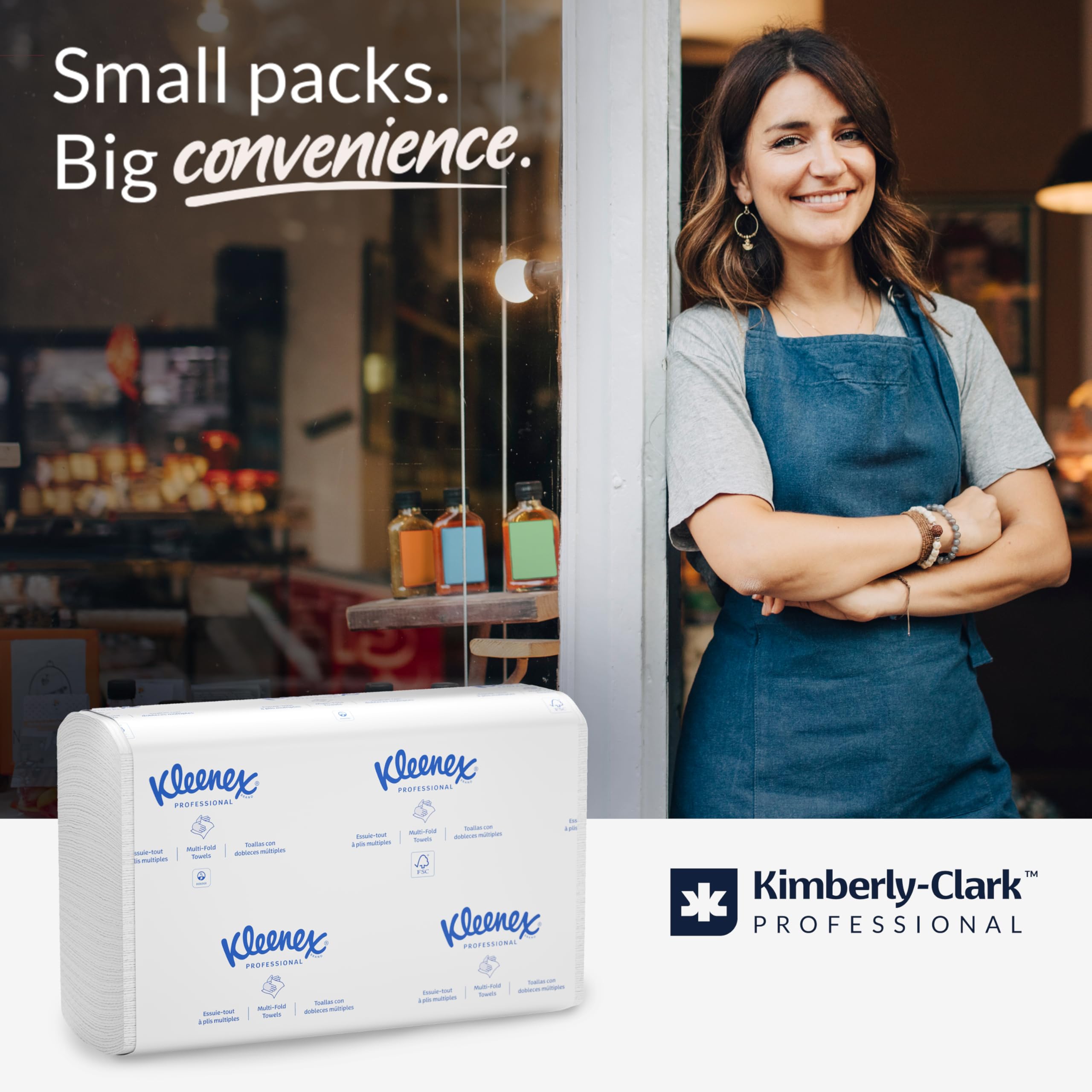 Kleenex Professional Universal Multifold Paper Towels, Bulk (02046), Absorbency Pockets, 9.2