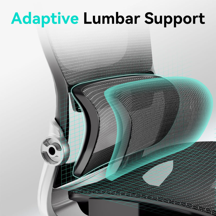 Ergonomic Office Chair,Office Chair with Tilt Function,Mesh Office Chair with Footrest,Ergonomic Chair with Adaptive Backrest, Adjustable Headrest and Flip-Up Armrests 🍁 All In One Marketplace Canada