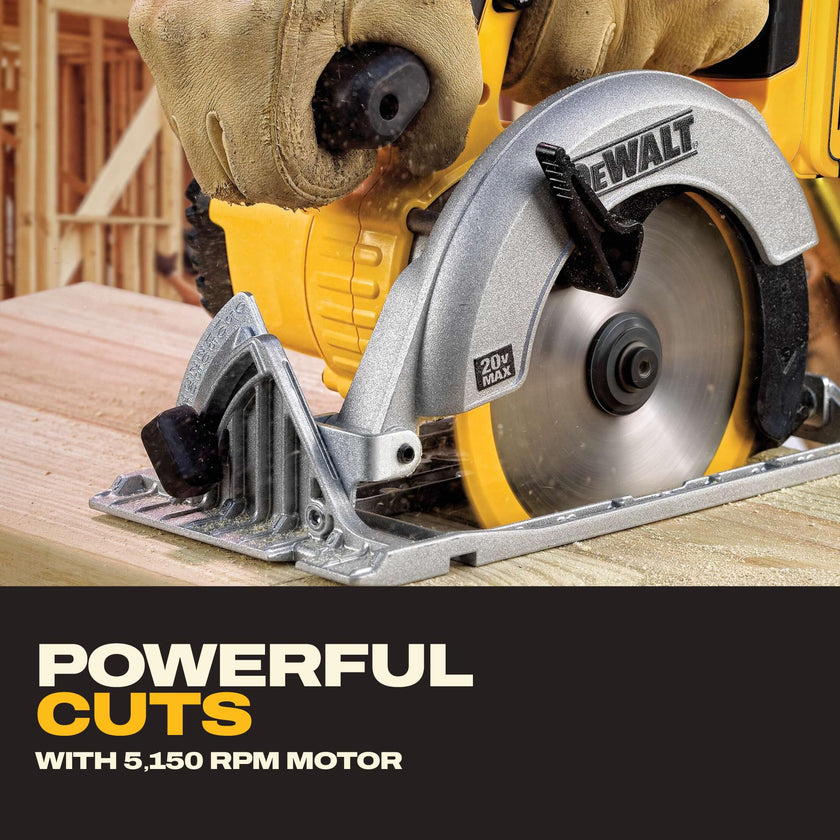 DEWALT 6-1/2-Inch 20V MAX Circular Saw, Tool Only (DCS391B) , Yellow 🍁 All In One Marketplace Canada